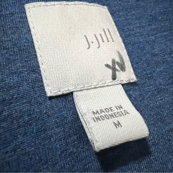 J. Jill Medium Slate Blue Zip Up Cinched Waist Lightweight Hooded Jacket C - Picture 4 of 5